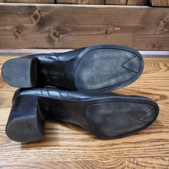 Liz Flex by Liz Claiborne Propose Zip Black Feux Leather Ankle Boots Women’s 9M - Picture 6 of 8